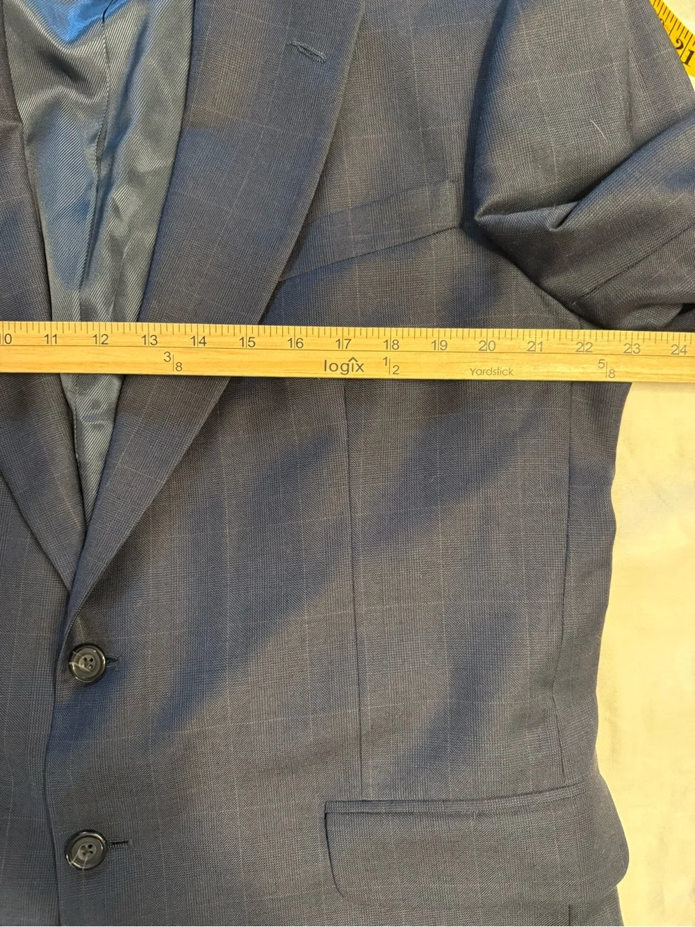 Oscar de la Renta menswear Super 100’s 100% wool 44R blue sports coat blazer